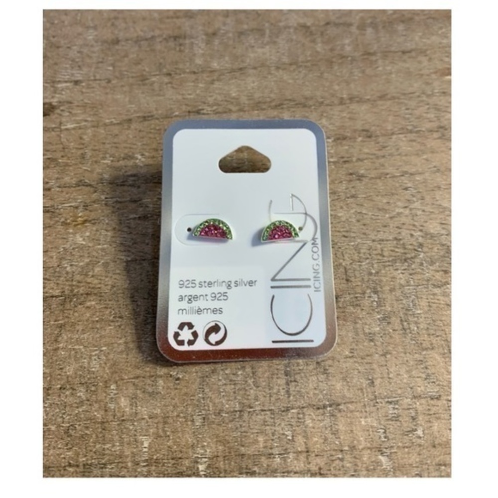 Sterling Silver Watermelon Studs